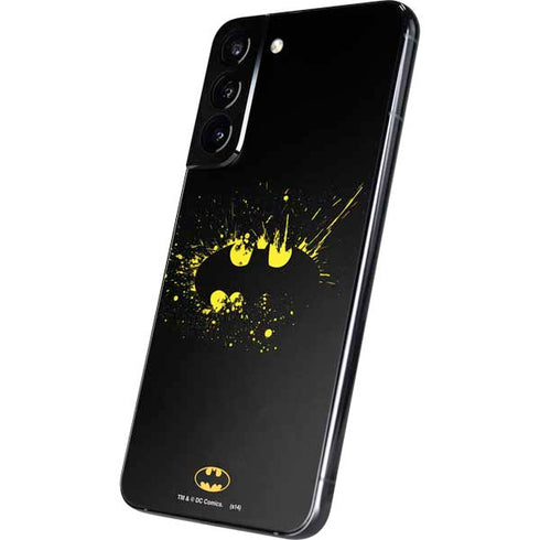 DC Comics Batman Logo Yellow Splash Galaxy S22 Plus Skin